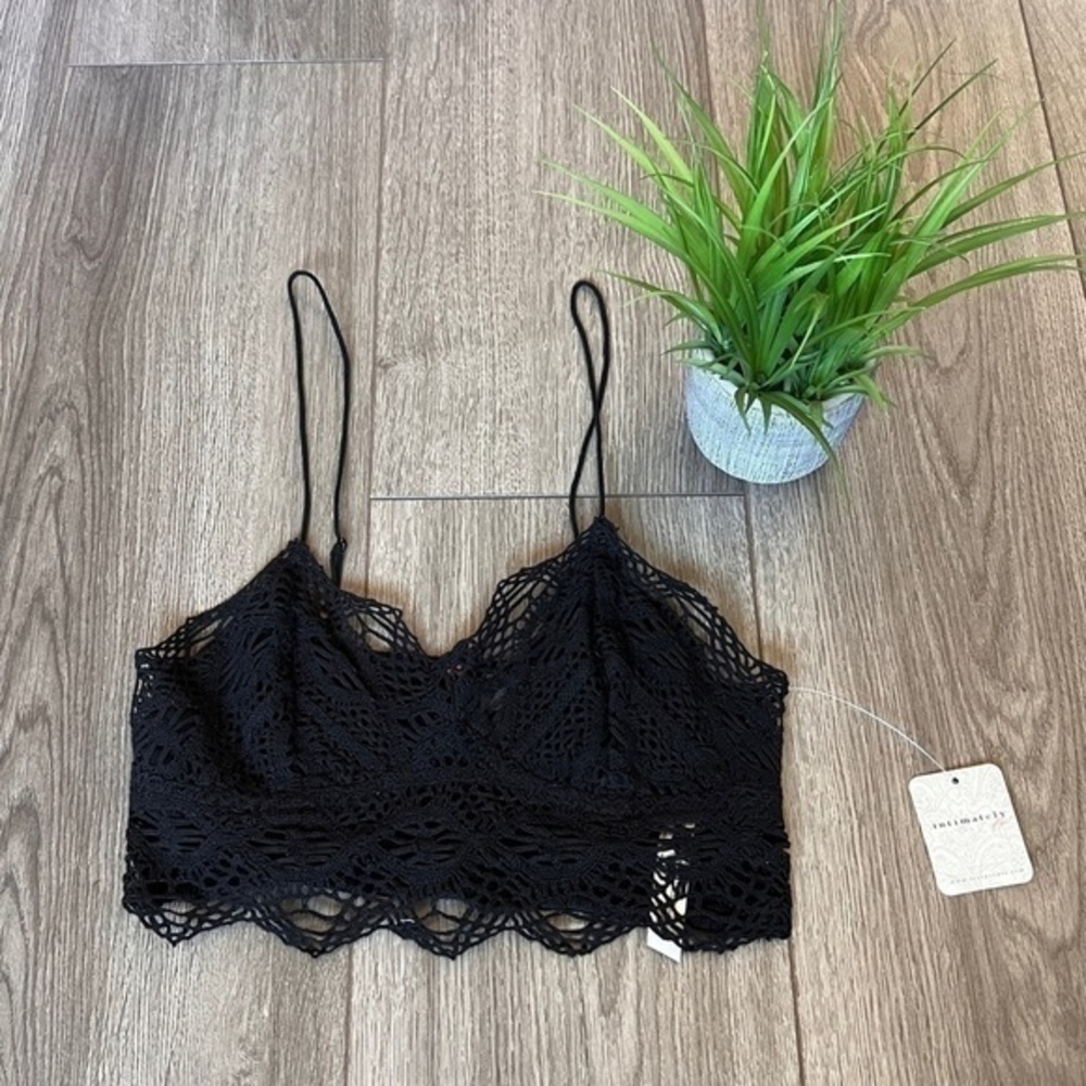 Free People Mariana Bralette In Black Size Extra Small